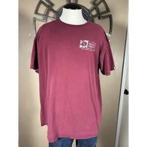 Salty Crew T-Shirt Men's Maroon Find Refuge in the Sea Large L